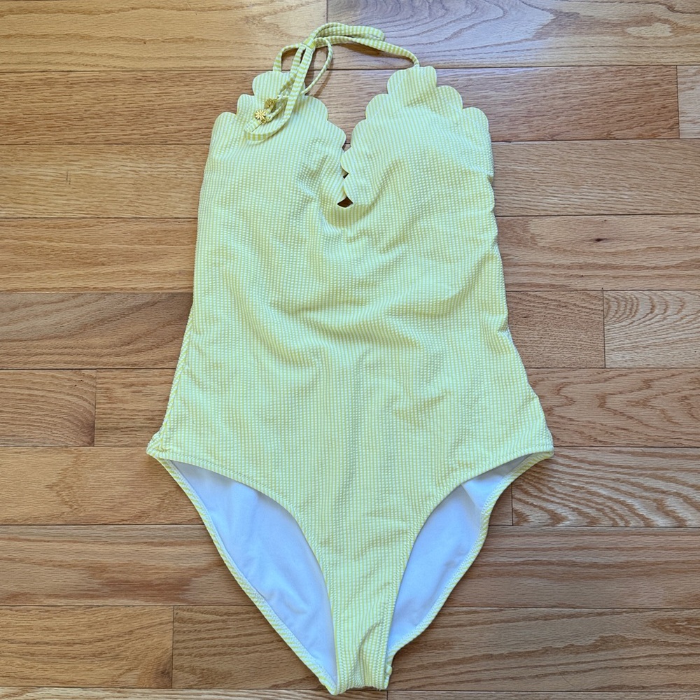 Jessica Simpson One Piece Swimsuit in Lemon Sz Large NWT